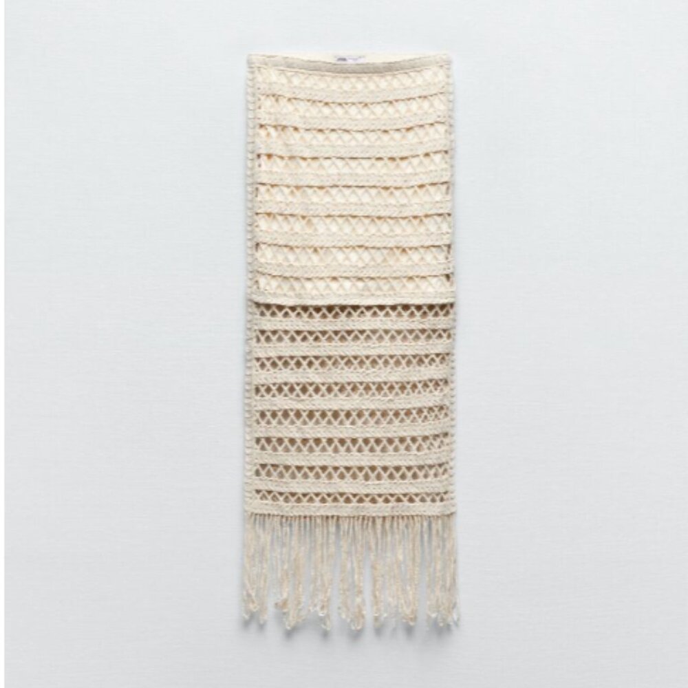 Zara Cream Crochet Tank Top - Picture 6 of 12